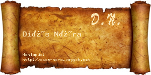 Diós Nóra névjegykártya